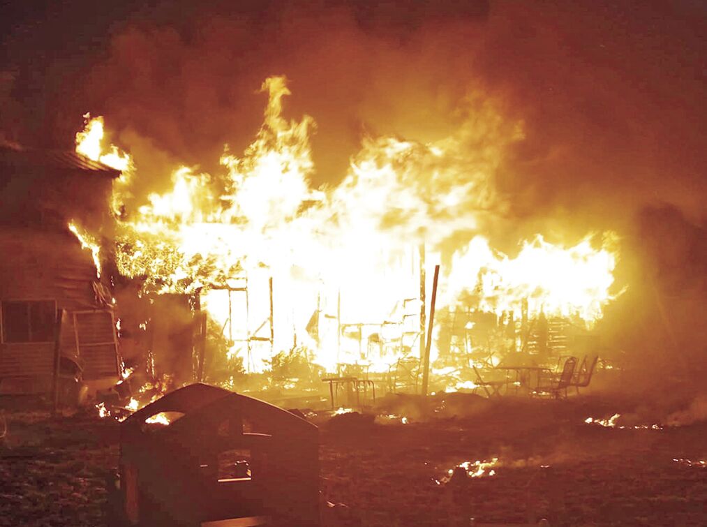 Union City house fire, brush fire
